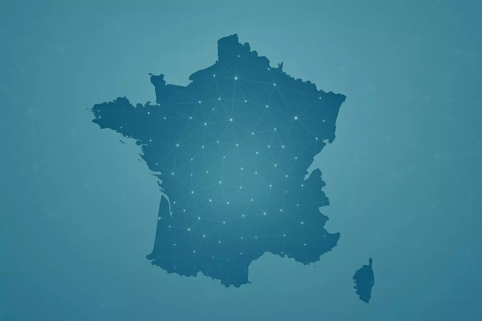 Illustration de la carte de France pour les partenaires